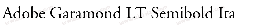 Adobe Garamond LT Semibold Italic字体转换